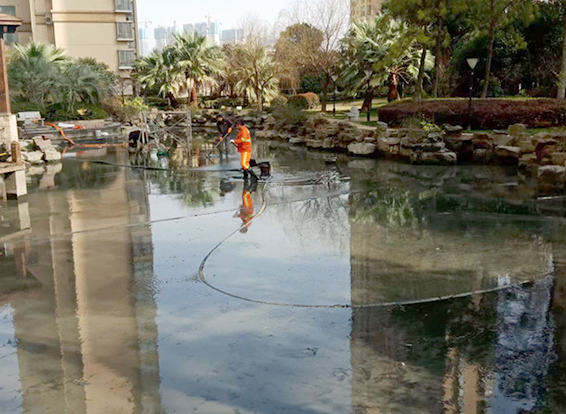 魏县景观池淤泥清理